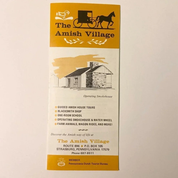 Vintage  The Amish Village Strasburg Pennsylvania Travel Brochure Souvenir - Picture 9 of 10